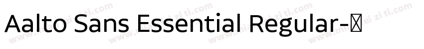 Aalto Sans Essential Regular字体转换